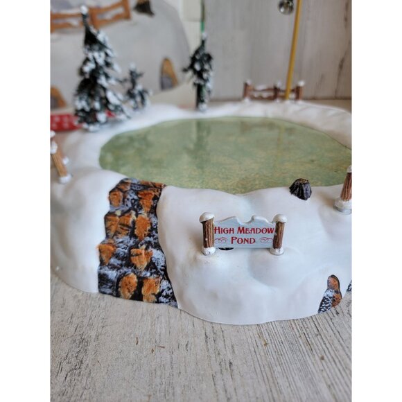 Lemax AS IS High Meadow skating Pond Village accessory Xmas - Picture 2 of 10